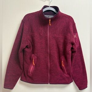 Arc'teryx Women’s Large Zip-Up Jacket Burgundy Outdoors Winter Coat GorpCore